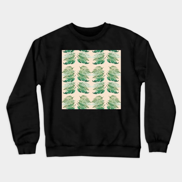 Pastel Plant Patterns Crewneck Sweatshirt by casualism